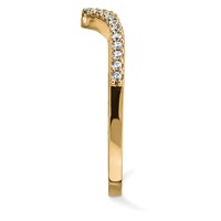 14K 1.5mm Yellow Gold 0.17 Carat Diamond V-Shape Band view 3