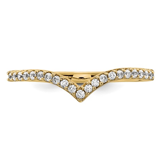 14ky Diamond V Ring