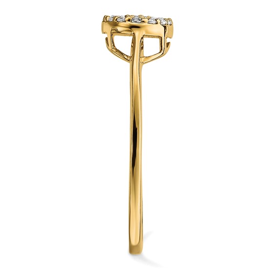 14ky Diamond Cluster Oval Ring