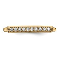 14K Yellow Gold 0.10 Carat Diamond Bar Ring view 4