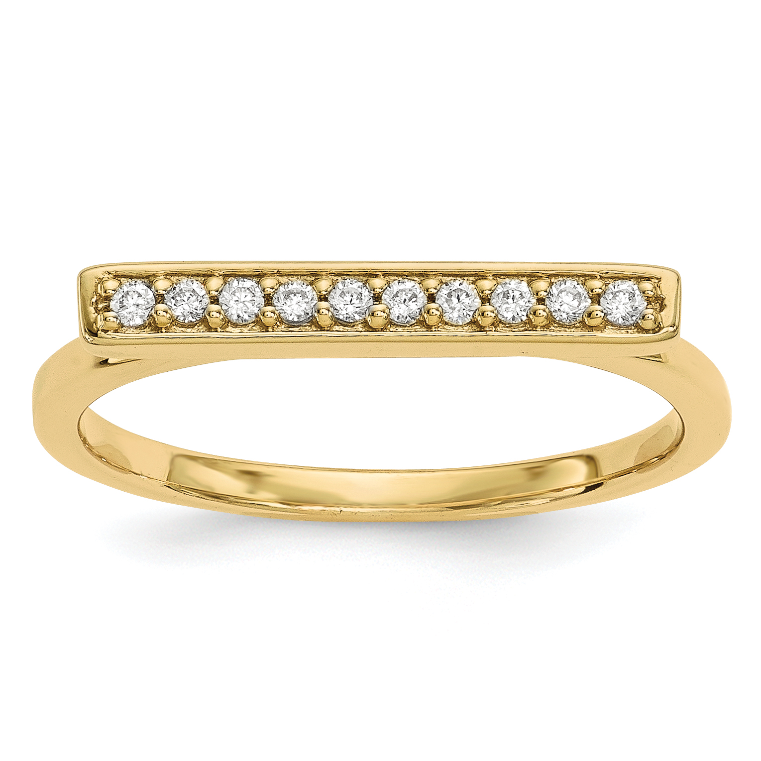 14k Diamond Bar Ring (Y13742A)