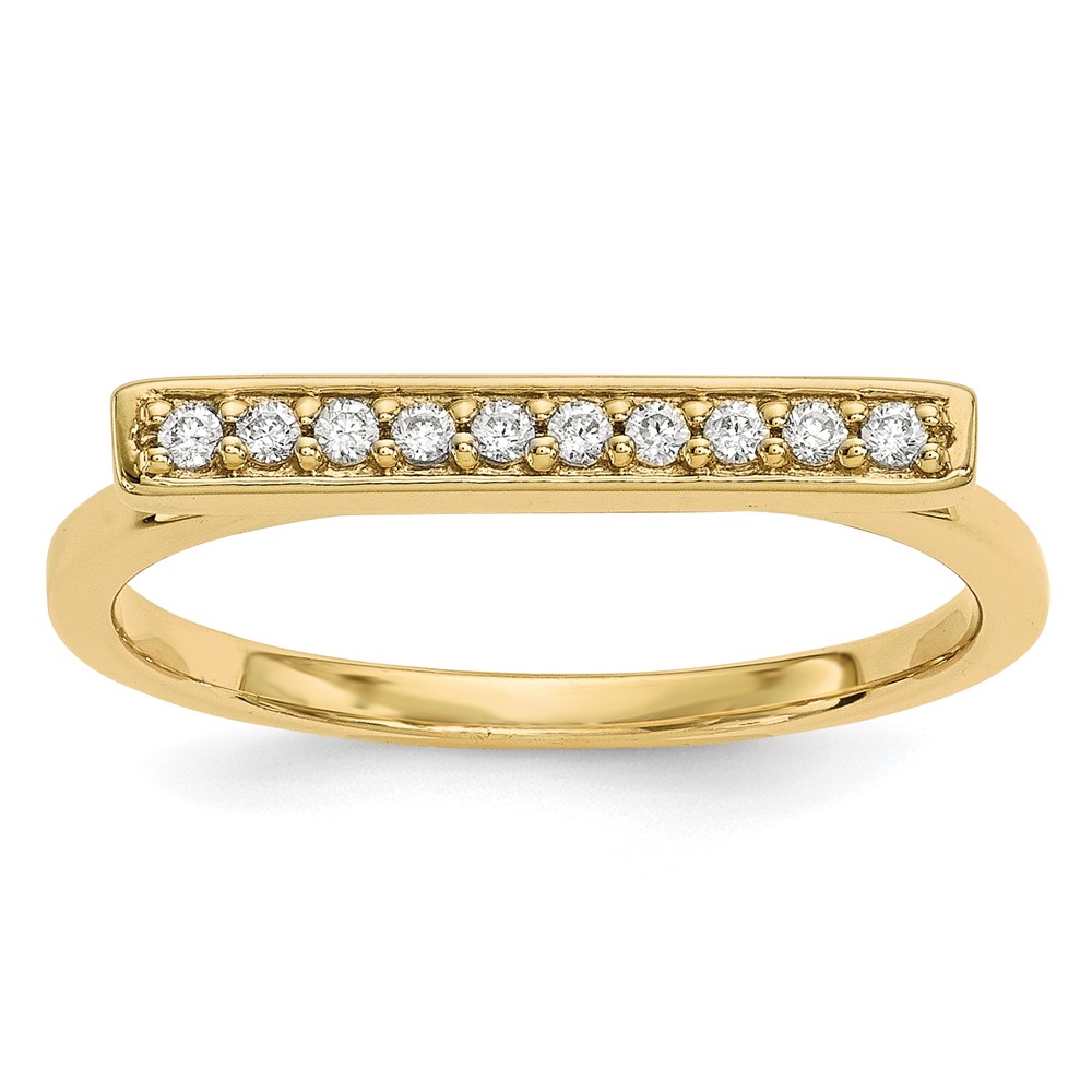 14k Diamond Bar Ring (Y13742A)
