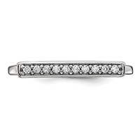 14K White Gold 0.10 Carat Diamond Bar Ring view 4