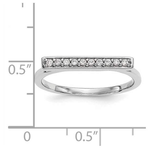 14kw Diamond Bar Ring