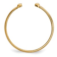 14K Yellow Gold 0.10 Carat Diamond Double Bar Ring view 2
