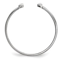 14K White Gold 1 10 Carat Diamond Double Bar Ring view 2