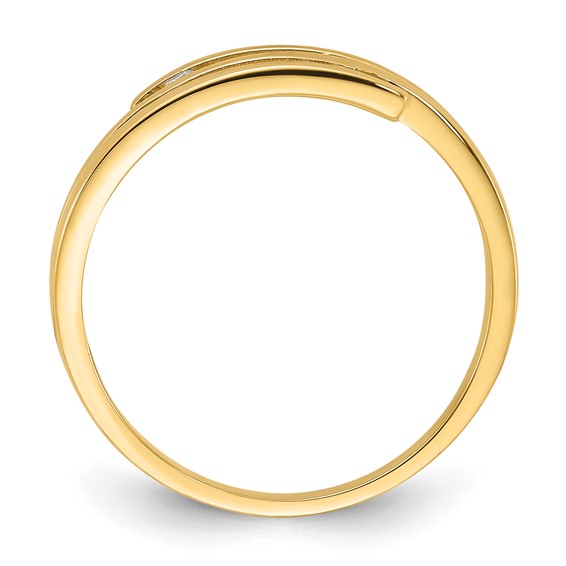 14K Polished Cubic Zirconia Fashion Ring