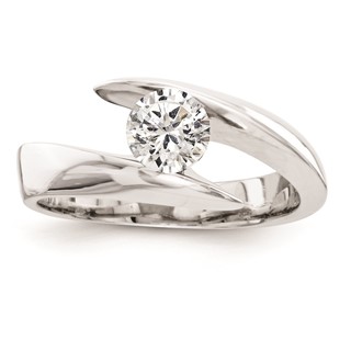 14k White Gold Moissanite Fashion Ring