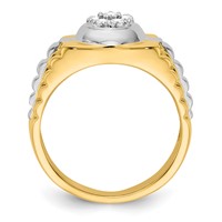 IB Goodman 14K Two-tone 0.2 Carat Aaa Diamond Mens Cluster Ring view 2