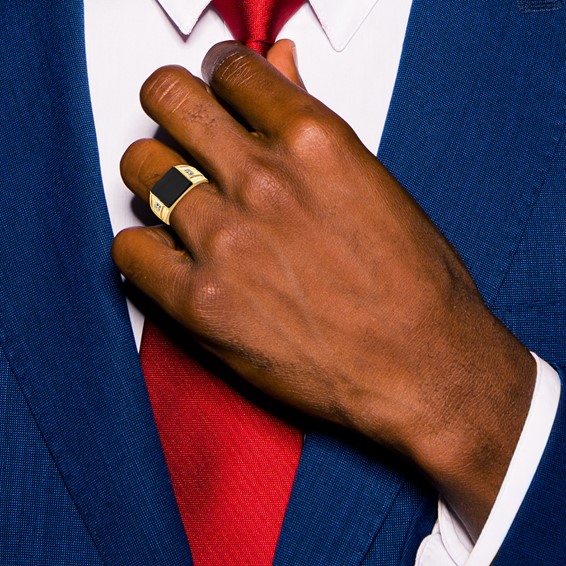 Men's Onyx & Diamond Rings