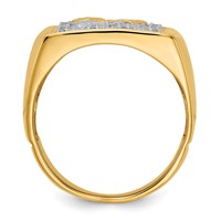 IB Goodman 14K 0.10 Carat AA Diamond Mens Eagle Ring view 2