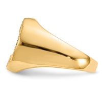 IB Goodman 14K Yellow Gold 0.20 Carat a Diamond Mens Horseshoe Ring view 3