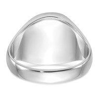 IB Goodman 14K White Gold Mens Polished and Textured Ring with Black Enamel and Onyx Masonic view 5