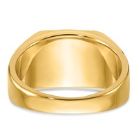 IB Goodman 14K Yellow Gold Mens Polished and Textured Ring with Black Enamel and Onyx Masonic view 5