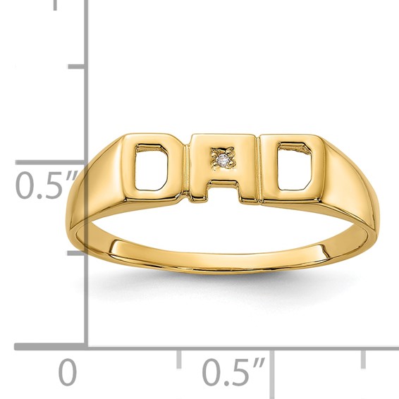 10ky Squared Top Hollowed Out D Diamond DAD Ring Mounting