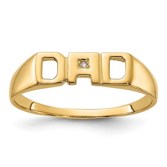 10ky Squared Top Hollowed Out D Diamond DAD Ring Mounting