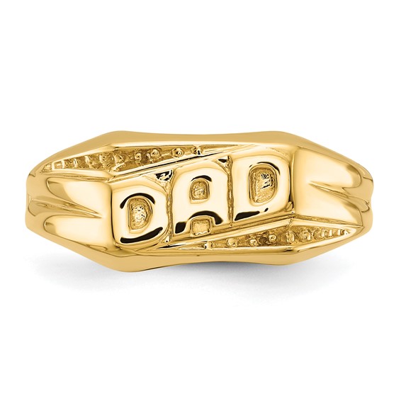 10K Polished Etched Edges Diamond DAD Ring Mounting