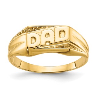 10K Polished Etched Edges Diamond DAD Ring Mounting