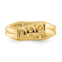 IB Goodman 14K Yellow Gold Aaa Diamond Mens Dad Ring view 4