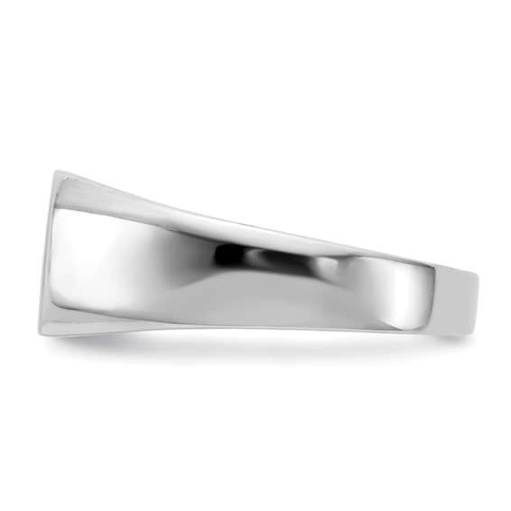 Gold Polished Diamond Open Back Signet Rings