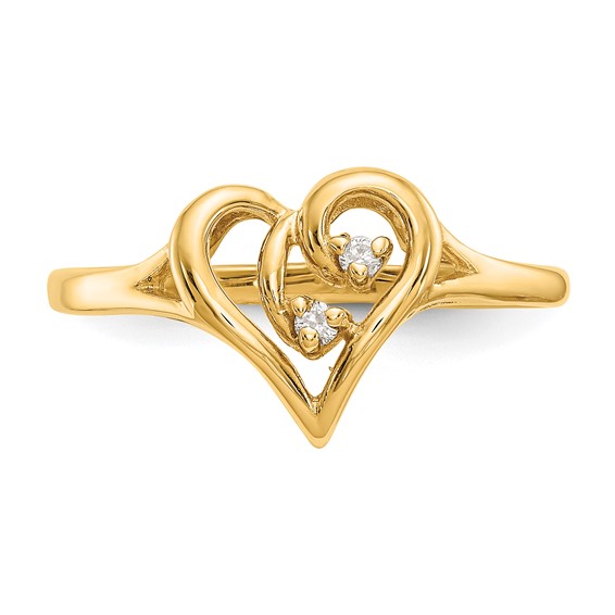 Diamond Heart Rings