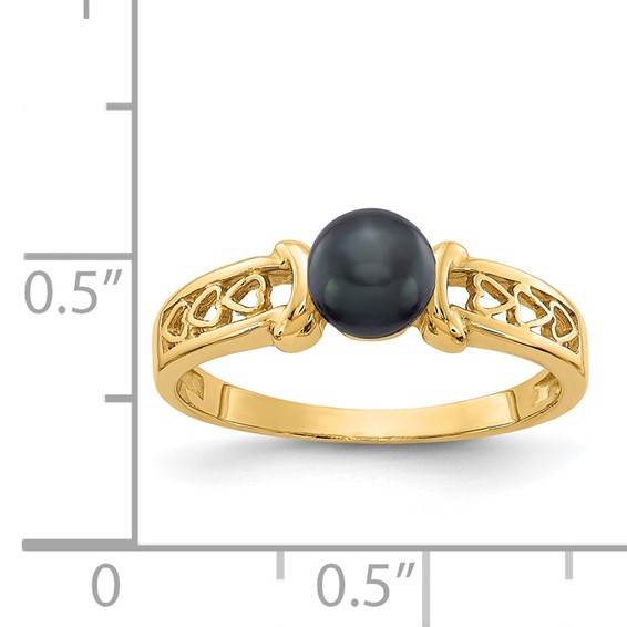 Gold Polished Freshwater Pearls Rings