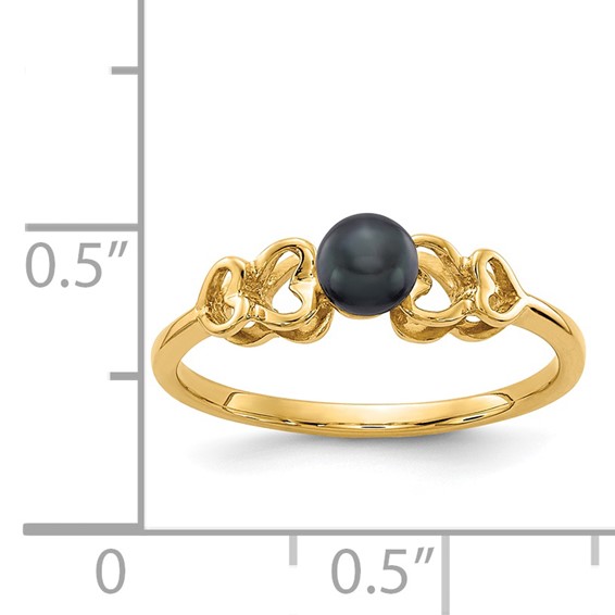 Gold Polished Freshwater Pearl Rings