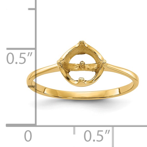 14k Holds 6.5mm Pearl Ring Mounting