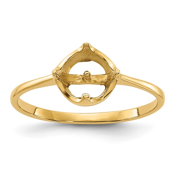 14k Holds 6.5mm Pearl Ring Mounting