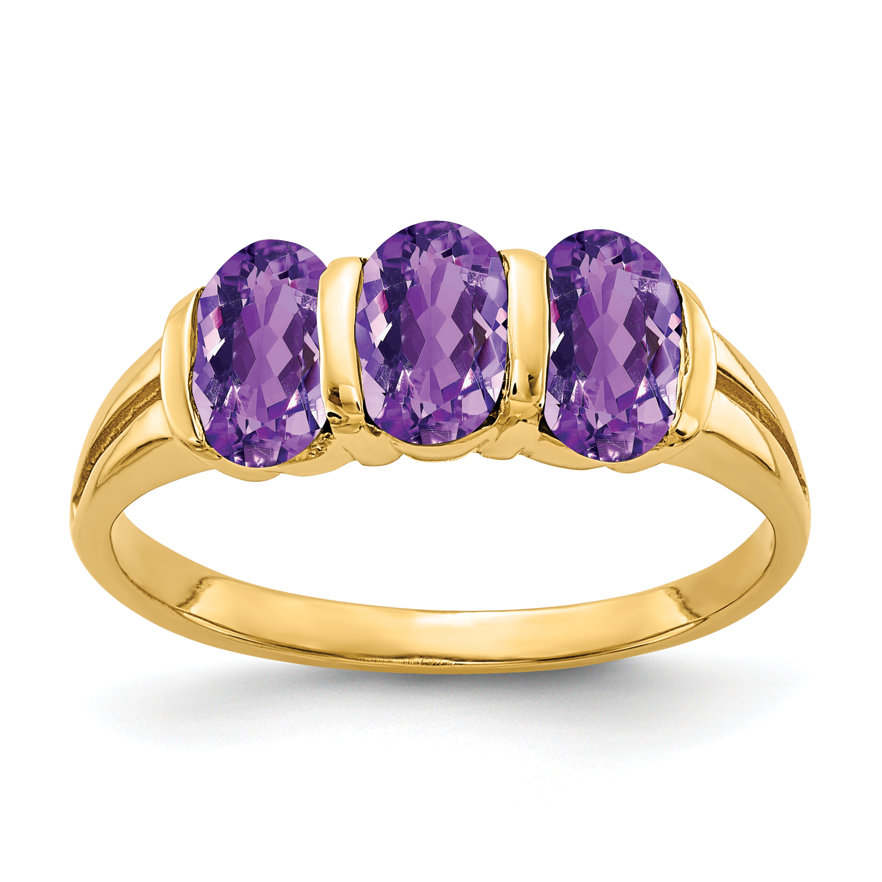 14k 6x4mm Oval Amethyst ring (Y2034AM)