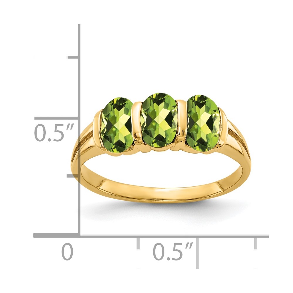 14k 6x4mm Oval Peridot ring (Y2034PE)