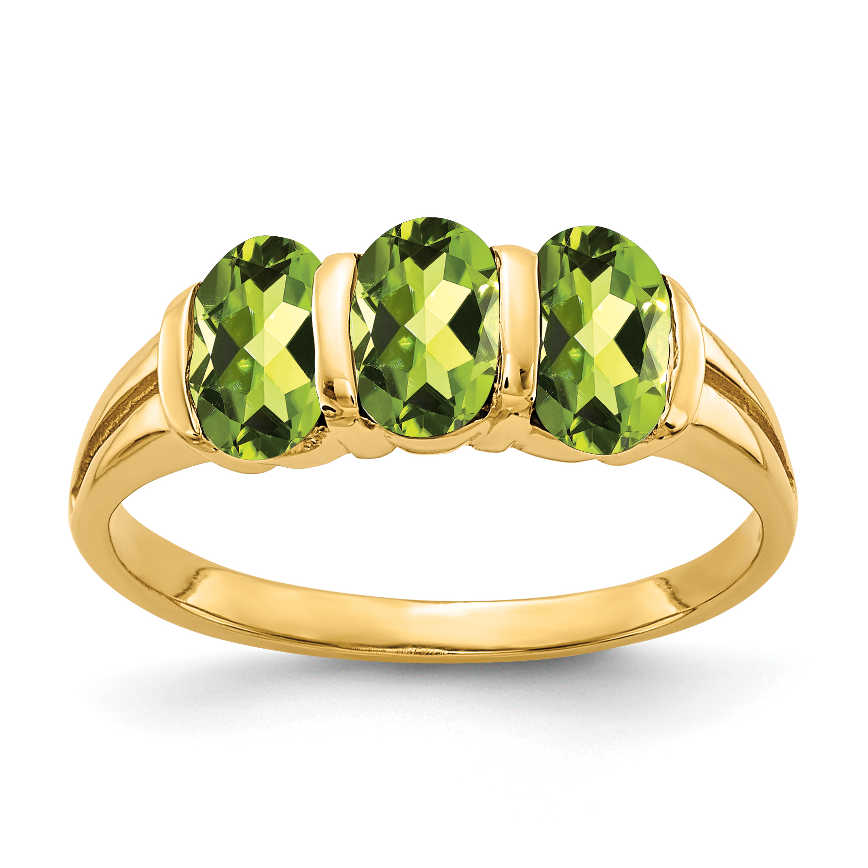14k 6x4mm Oval Peridot ring (Y2034PE)