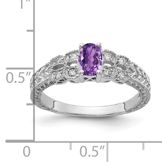 Oval Gemstone & Diamond Rings