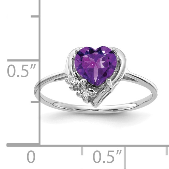 6mm Heart Gemstone & Diamond rings