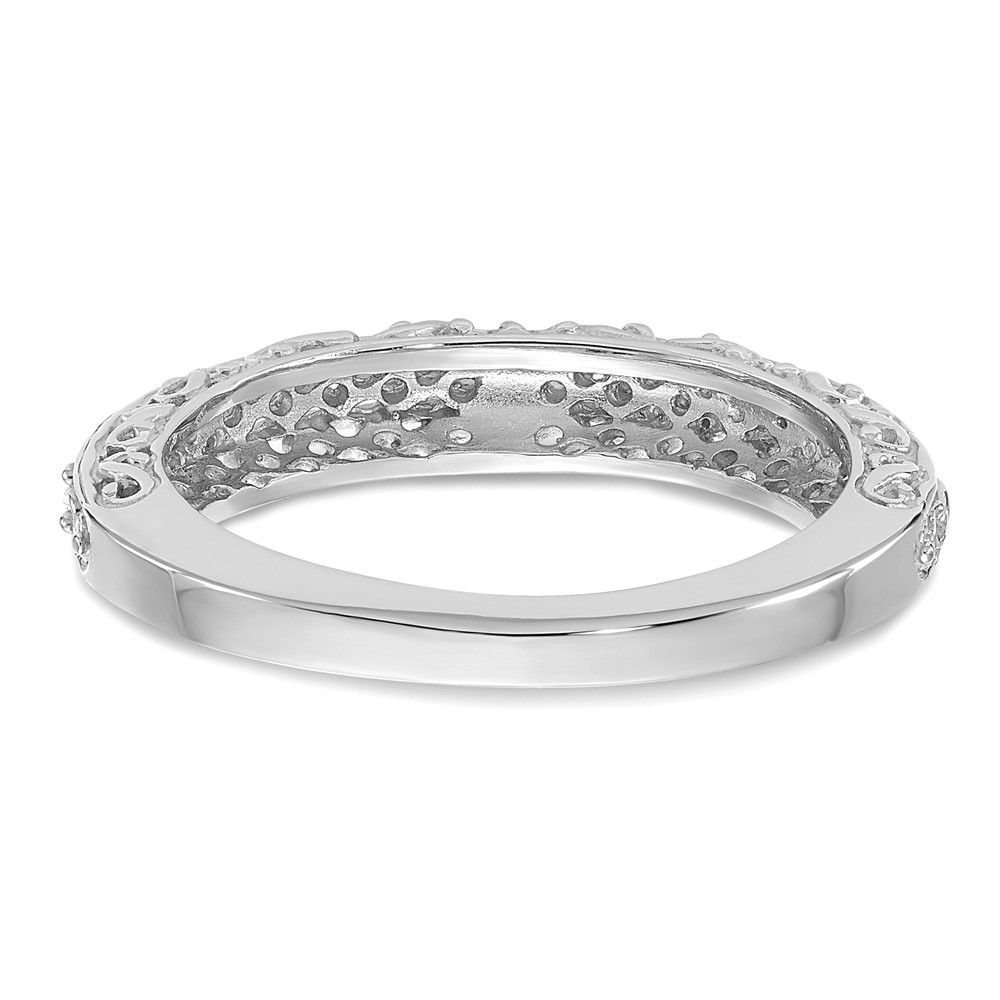 14k White Gold 3mm Filigree Wedding Band (Y3669)