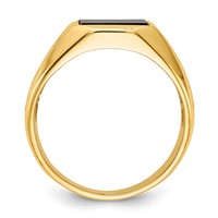 IB Goodman 14K Yellow Gold 9.25mm Square Onyx Mens Ring view 2