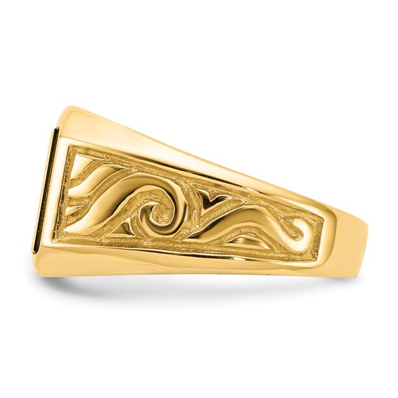 IB Goodman 14k 9.25mm Square Onyx Mens Ring