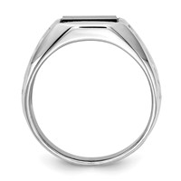 IB Goodman 14K White Gold 9.25mm Square Onyx Mens Ring view 2