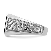 IB Goodman 14K White Gold 9.25mm Square Onyx Mens Ring view 3