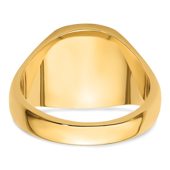 IB Goodman 14k Mens Polished and Grooved (No Enamel) Masonic Ring