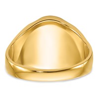 IB Goodman 14K Yellow Gold Mens Polished and Antiqued Grooved Ring with Oval Onyx Masonic view 5