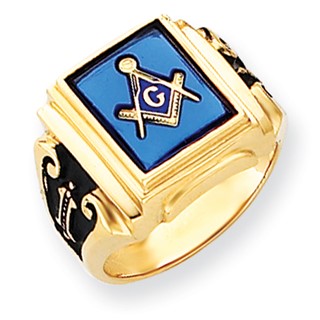 14k Men's Masonic Ring