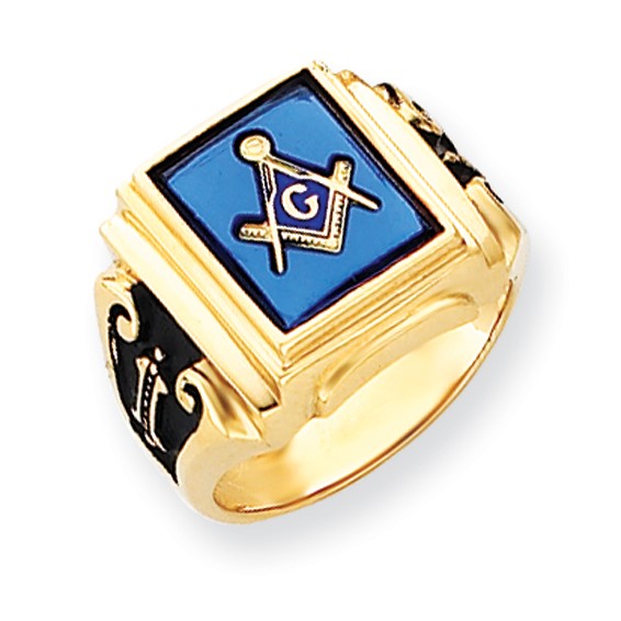 14k Men's Masonic Ring