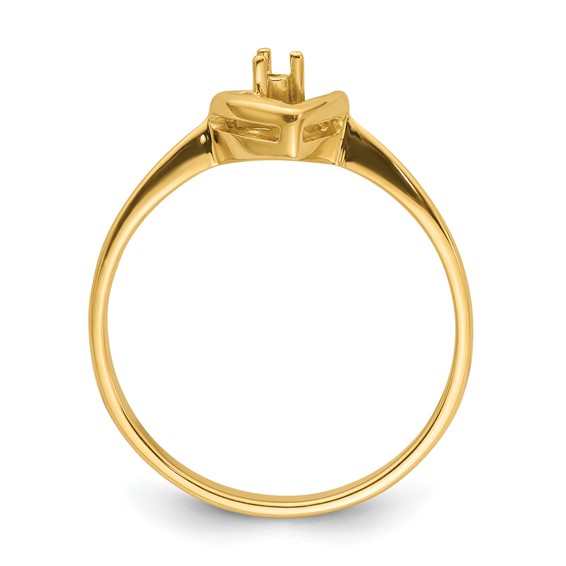 14k .02ct. Diamond Heart Ring Mounting