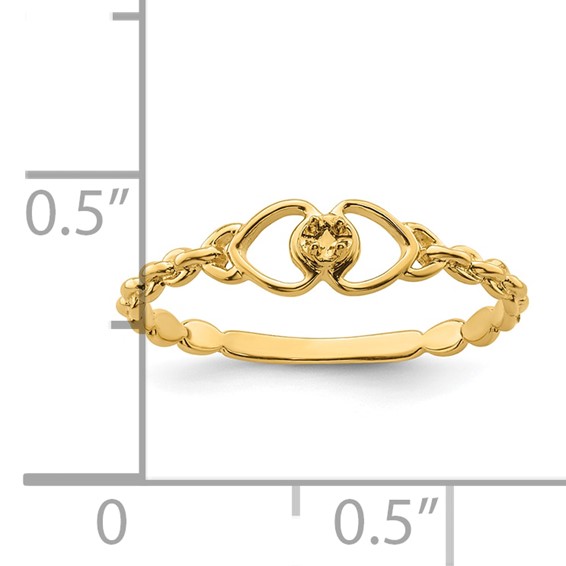 14k .01ct. Diamond Heart Ring Mounting