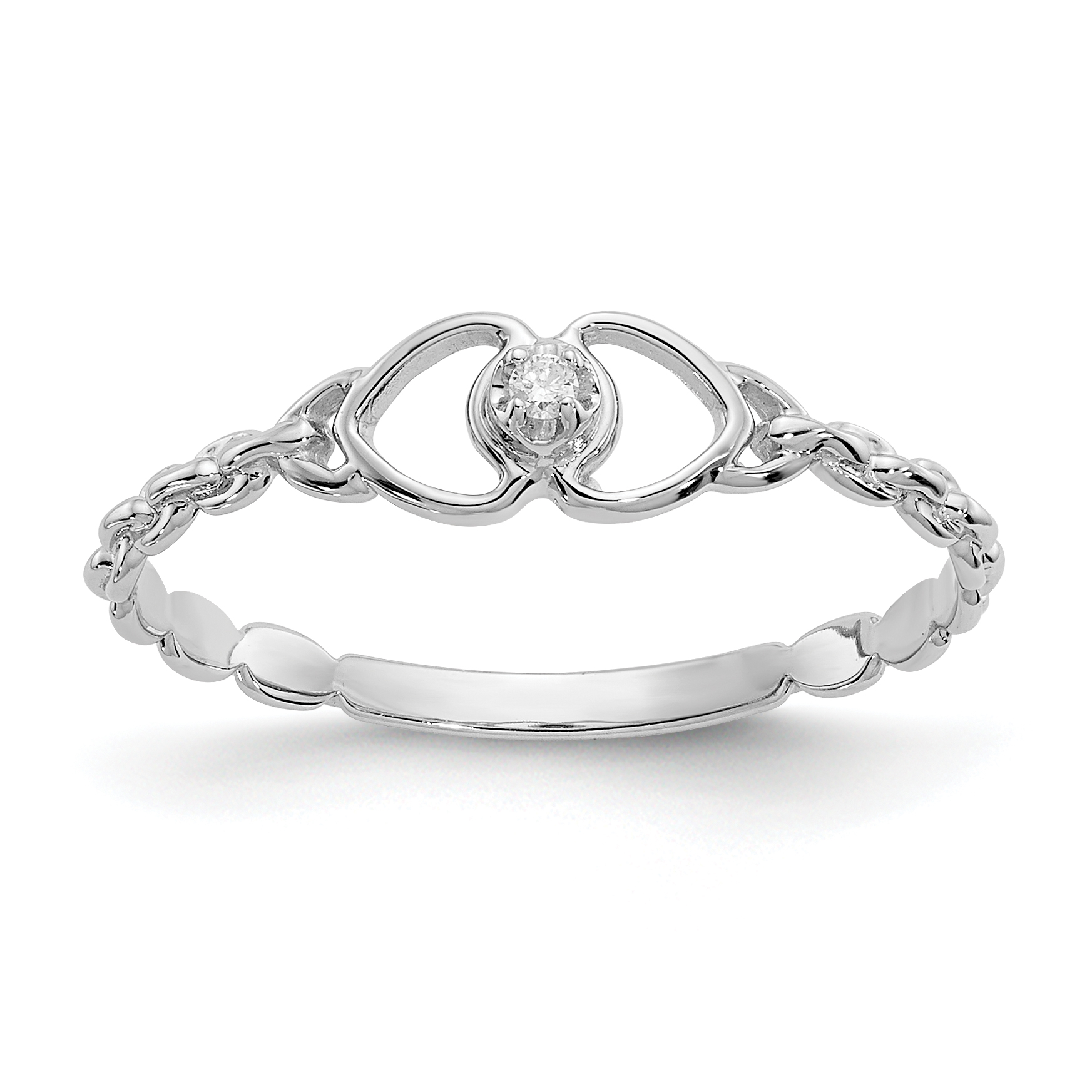 14k White Gold AA Diamond heart ring (Y4201AA)