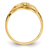 14K Yellow Gold Polished VS Diamond Ring view 2