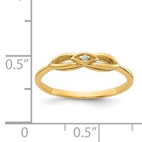 14K Yellow Gold Polished VS Diamond Ring view 3