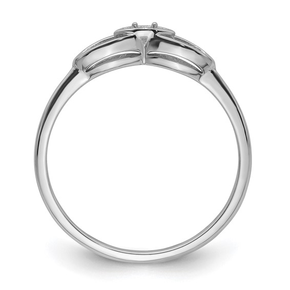 14k White Gold .01ct. Diamond Ring Mounting