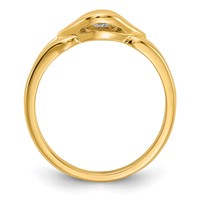 14K Polished 1 8 Carat a Diamond Ring view 2